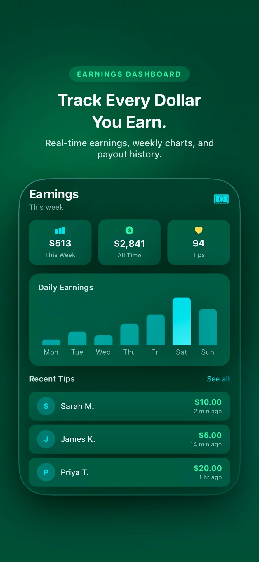 Buskr app — live check-in